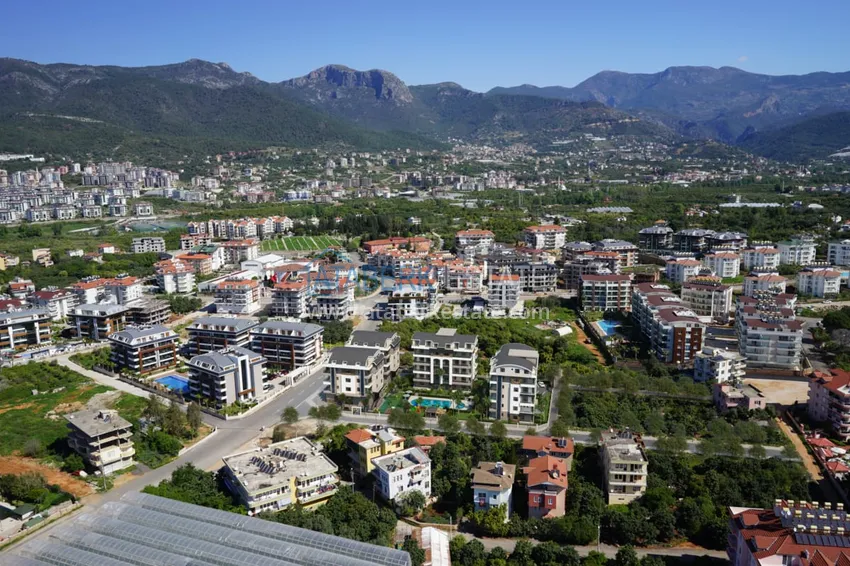 Садовый дуплекс 3+1 с мебелью в молодом жилом комплексе премиум-класса, район Оба – Алания  6 