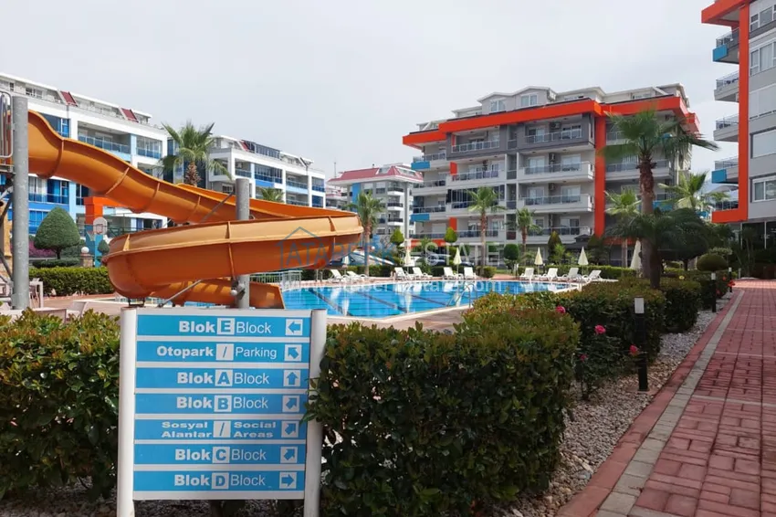 Двухкомнатная квартира на аренду в 200 метрах от моря в комплексе ультра-люкс - Кестель  4 