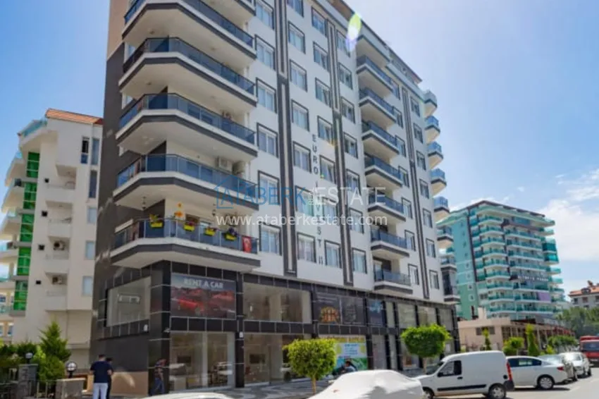 Видовой пентхаус с мебелью в комплексе на центральной улице района Махмутлар 2 