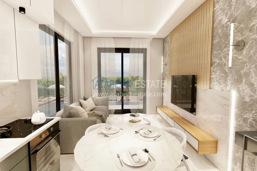 Приобрести Квартира 1+1 от инвестора в комплексе на этапе строительства, район Паяллар – Алания 4 