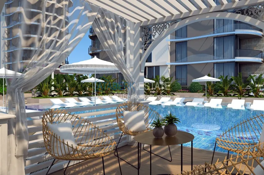 Квартиры 1+1 от инвестора в строящемся комплексе премиум-класса в 120 метрах от моря – Тосмур, Алания 6 