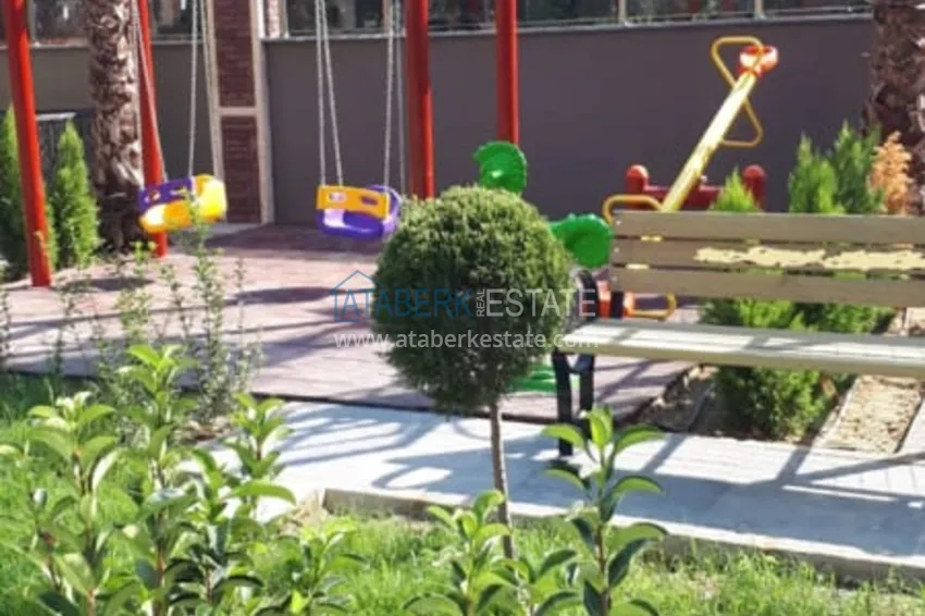 Садовый дуплекс 3+1 с мебелью в молодом жилом комплексе премиум-класса, район Оба – Алания  10 