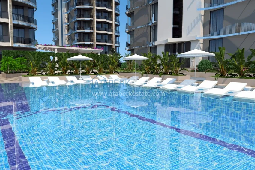 Квартиры 1+1 от инвестора в строящемся комплексе премиум-класса в 120 метрах от моря – Тосмур, Алания 7 