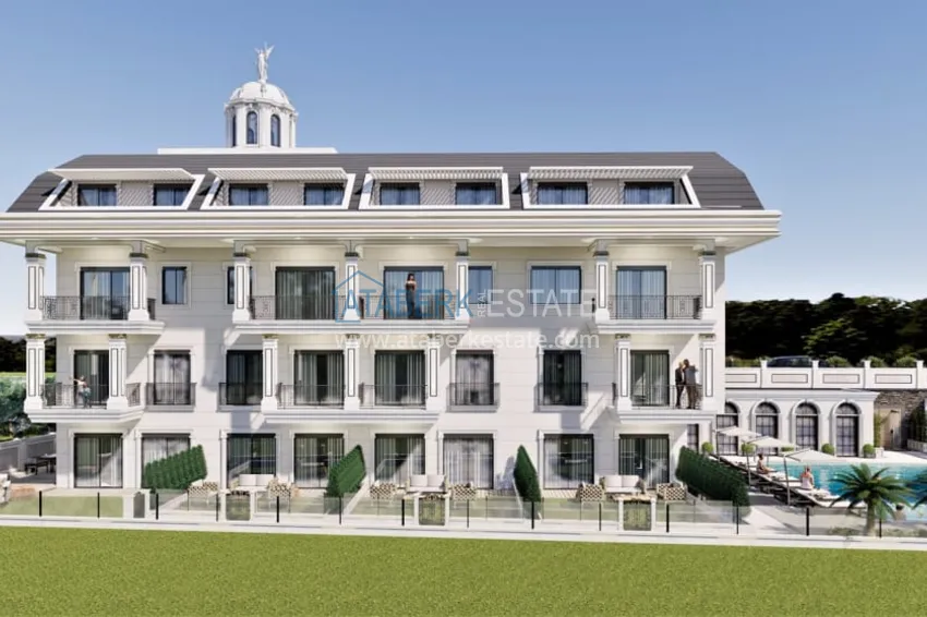 Новый проект роскошных таунхаусов класса-люкс в Алании район Бекташ. Подходит для гражданства  5 