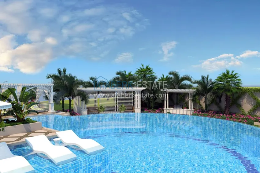 Квартиры 1+1 от инвестора в строящемся комплексе премиум-класса в 120 метрах от моря – Тосмур, Алания 8 