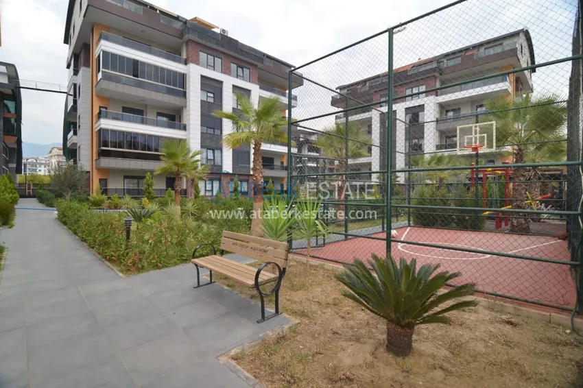 Садовый дуплекс 3+1 с мебелью в молодом жилом комплексе премиум-класса, район Оба – Алания  13 