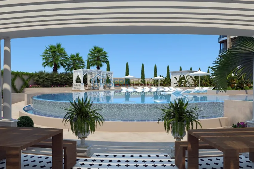 Квартиры 1+1 от инвестора в строящемся комплексе премиум-класса в 120 метрах от моря – Тосмур, Алания 10 