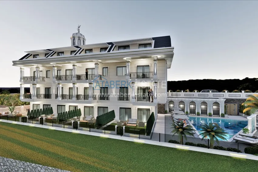 Новый проект роскошных таунхаусов класса-люкс в Алании район Бекташ. Подходит для гражданства  8 