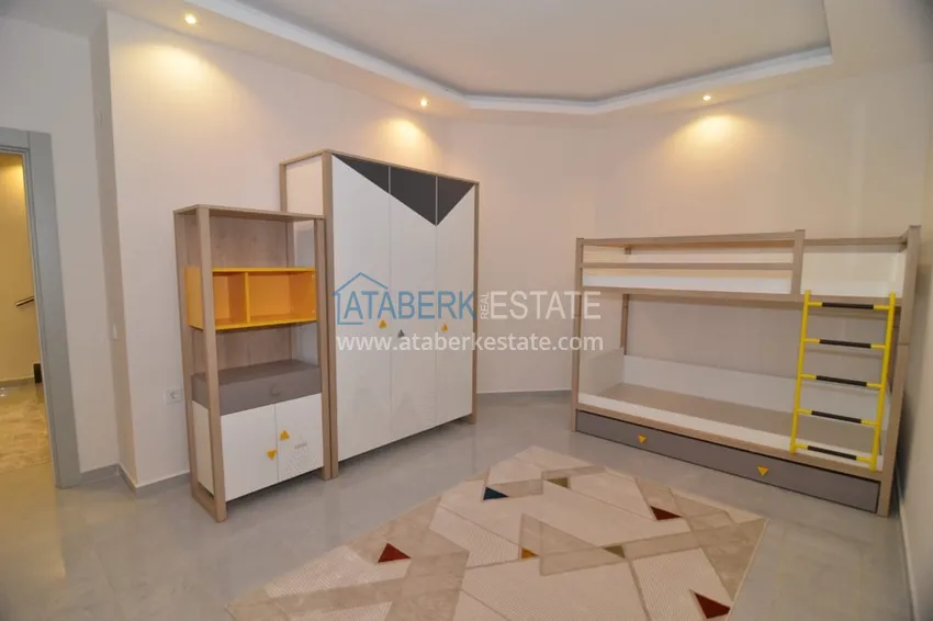 Приобрести Садовый дуплекс 3+1 с мебелью в молодом жилом комплексе премиум-класса, район Оба – Алания  11 