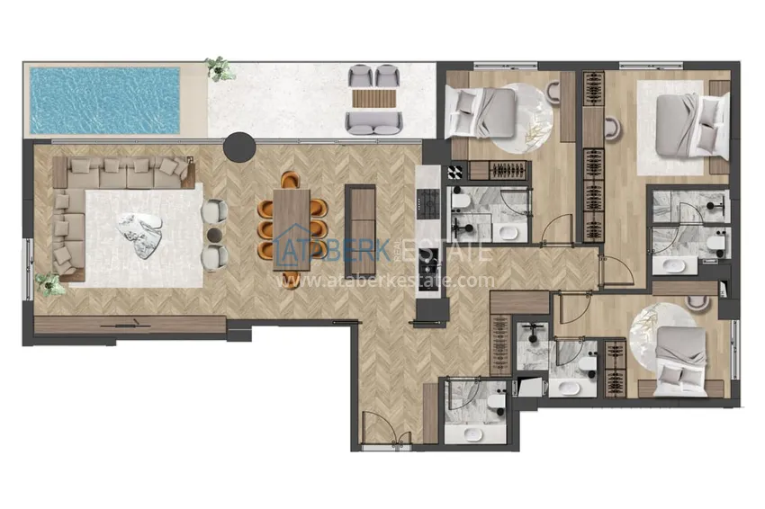 Купить дешево Уникальный проект комплекс-отель класса люкс в Анталии – Алтынташ 8 