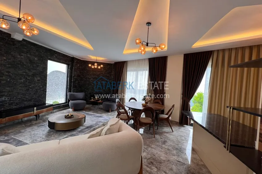 Приобрести Полностью меблированная вилла 3+1 по цене от застройщика в районе Каргыджак, Алания  3 