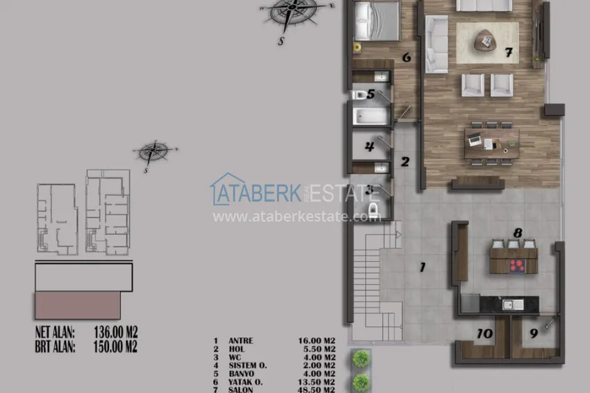 Купить дешево Старт продаж! Новый проект роскошного жилого комплекса в Анталии, район Алтынташ 4 