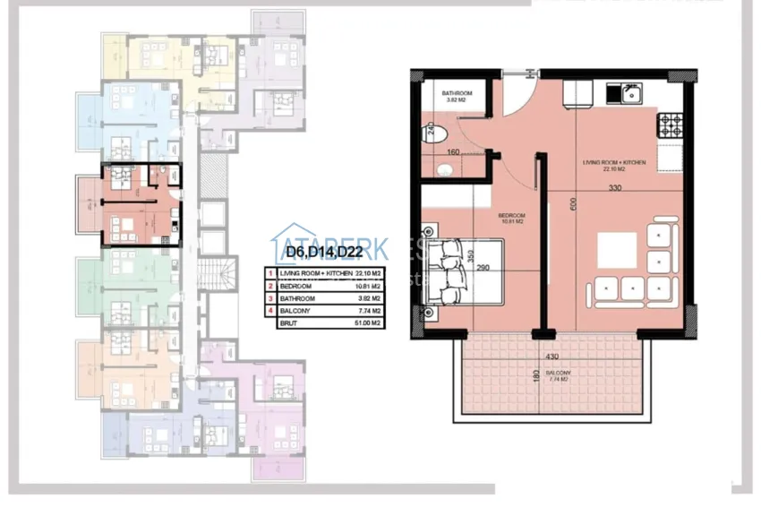 Купить дешево Квартиры на этапе котлована в районе Паяллар, Алания  1 
