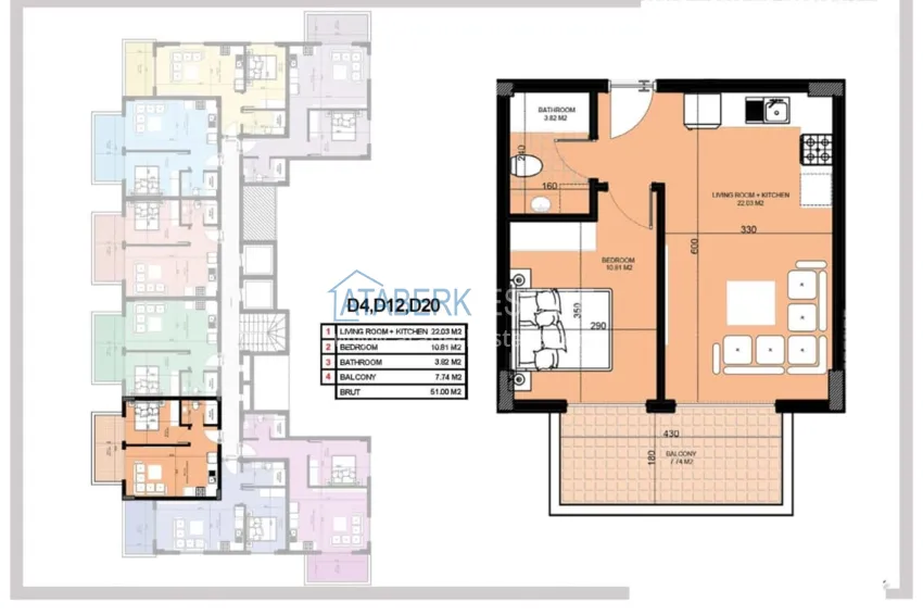 Купить дешево Квартиры на этапе котлована в районе Паяллар, Алания  2 