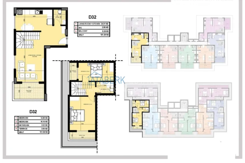 Купить дешево Квартиры на этапе котлована в районе Паяллар, Алания  7 