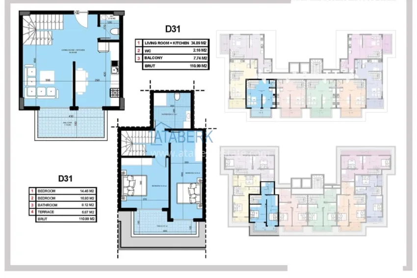 Купить дешево Квартиры на этапе котлована в районе Паяллар, Алания  9 