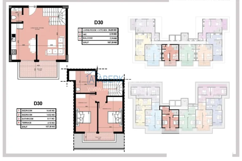 Купить дешево Квартиры на этапе котлована в районе Паяллар, Алания  12 