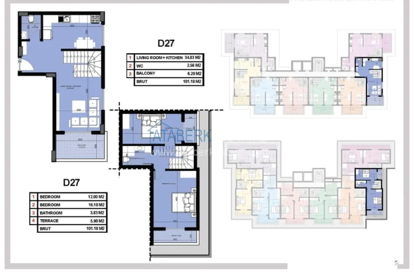 Купить дешево Квартиры на этапе котлована в районе Паяллар, Алания  13 