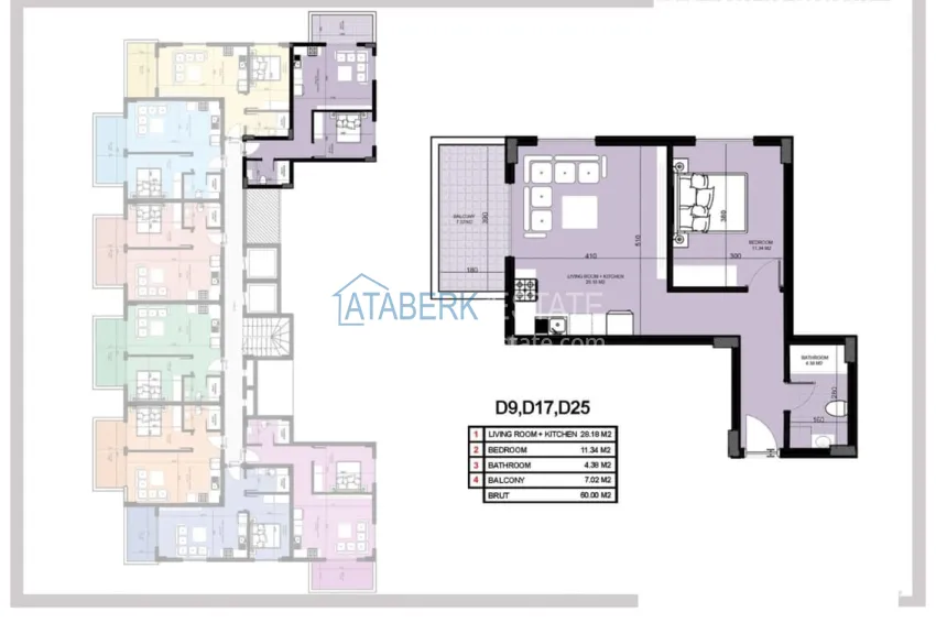 Купить дешево Квартиры на этапе котлована в районе Паяллар, Алания  15 