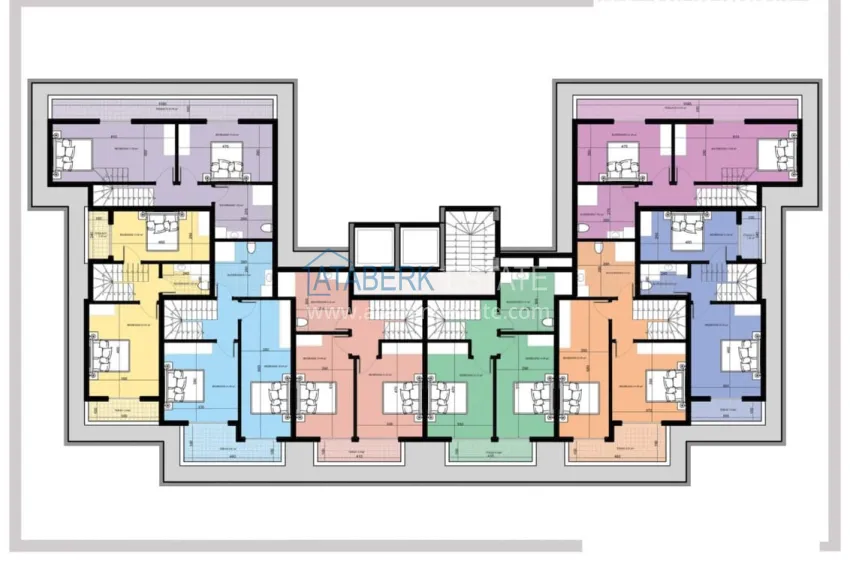 Купить дешево Квартиры на этапе котлована в районе Паяллар, Алания  16 