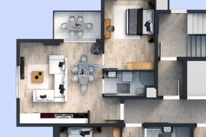 Купить дешево Квартира 1+1 в новом современном комплексе - район Авсаллар, Алания 1 