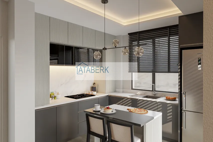 Приобрести Квартира 1+1 на этапе строительства в 200 метрах от моря в районе Тедже-Мерсин 10 