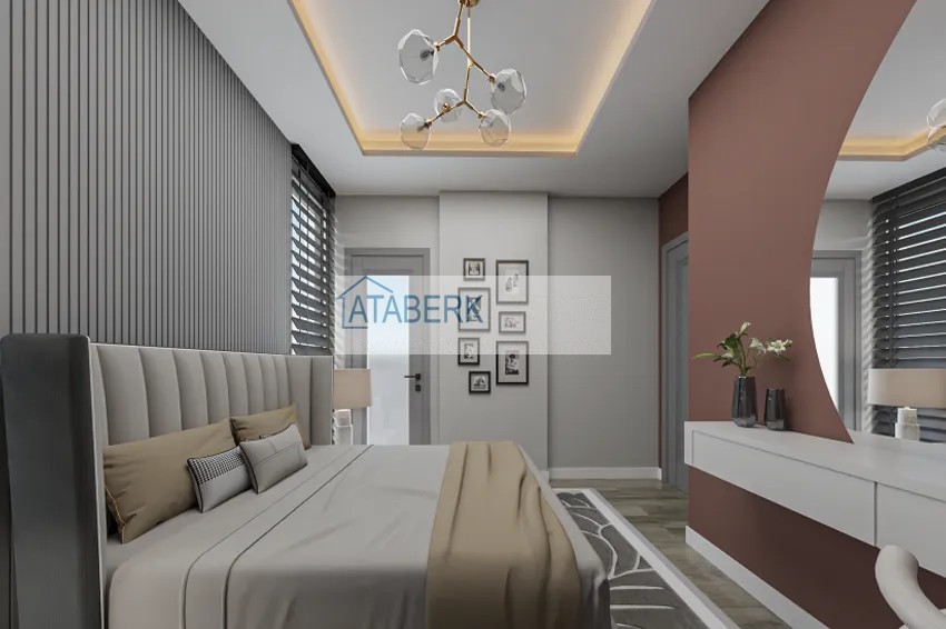 Приобрести Квартира 1+1 на этапе строительства в 200 метрах от моря в районе Тедже-Мерсин 13 