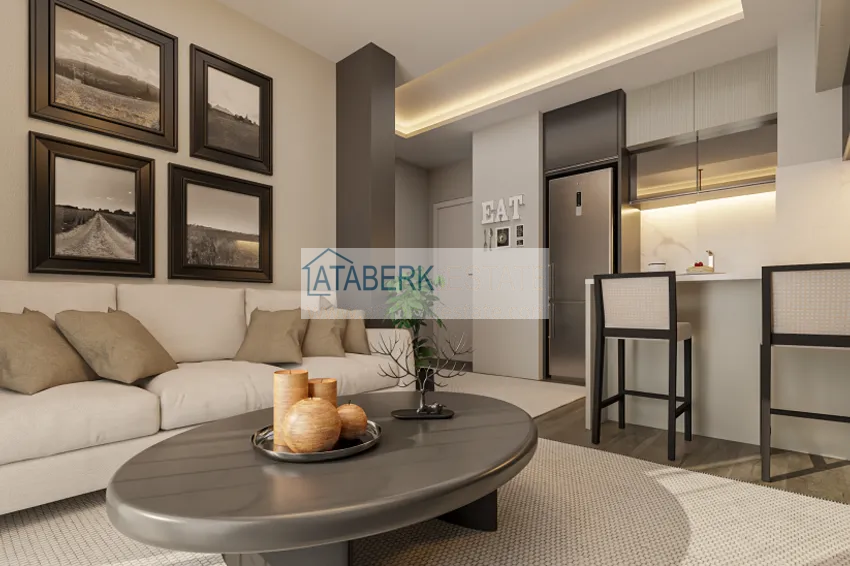 Приобрести Квартира 1+1 на этапе строительства в 200 метрах от моря в районе Тедже-Мерсин 3 