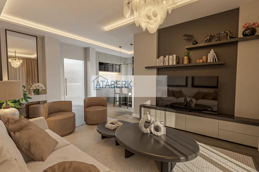 Приобрести Квартира 1+1 на этапе строительства в 200 метрах от моря в районе Тедже-Мерсин 4 