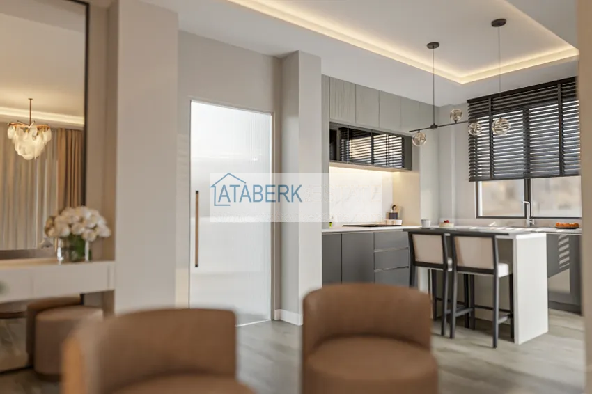 Приобрести Квартира 1+1 на этапе строительства в 200 метрах от моря в районе Тедже-Мерсин 5 