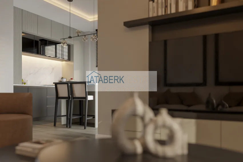 Приобрести Квартира 1+1 на этапе строительства в 200 метрах от моря в районе Тедже-Мерсин 8 