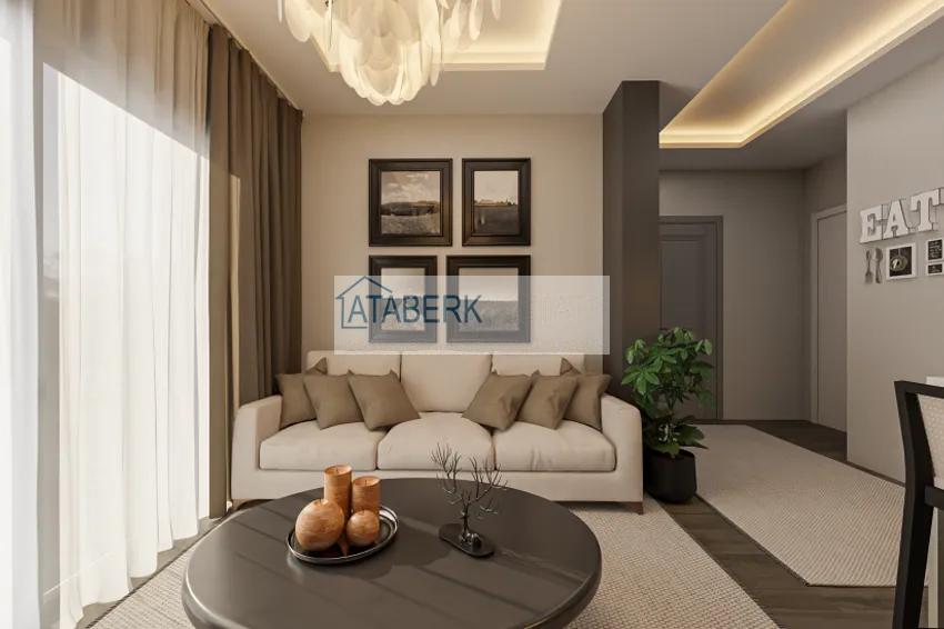 Приобрести Квартира 1+1 на этапе строительства в 200 метрах от моря в районе Тедже-Мерсин 9 