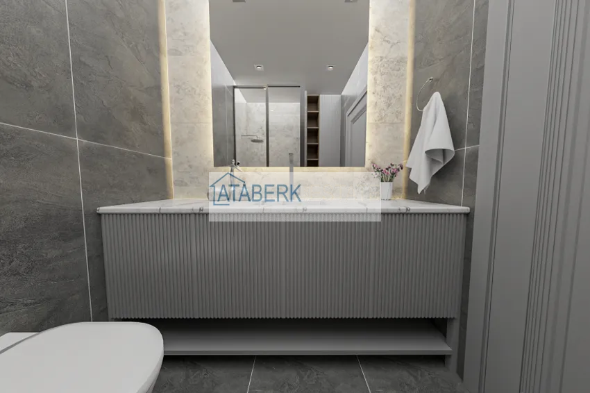 Приобрести Квартира 1+1 на этапе строительства в 200 метрах от моря в районе Тедже-Мерсин 26 