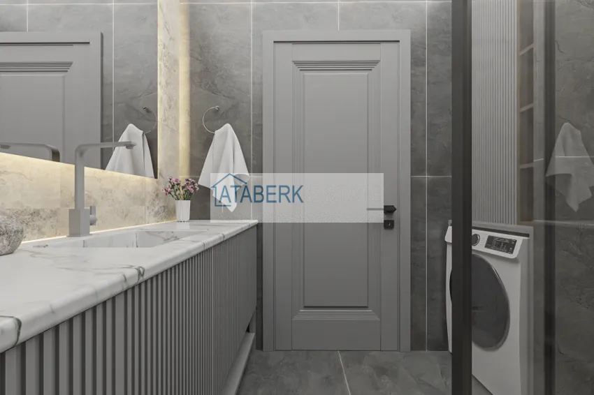 Приобрести Квартира 1+1 на этапе строительства в 200 метрах от моря в районе Тедже-Мерсин 32 