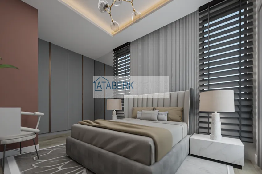 Приобрести Квартира 1+1 на этапе строительства в 200 метрах от моря в районе Тедже-Мерсин 23 