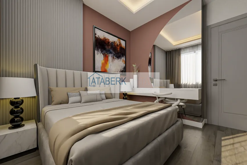 Приобрести Квартира 1+1 на этапе строительства в 200 метрах от моря в районе Тедже-Мерсин 24 