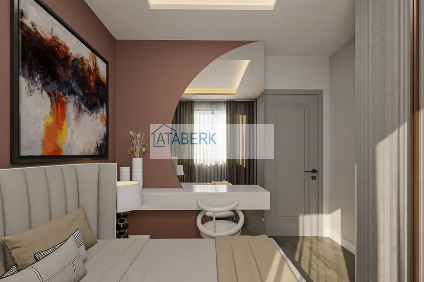 Приобрести Квартира 1+1 на этапе строительства в 200 метрах от моря в районе Тедже-Мерсин 18 