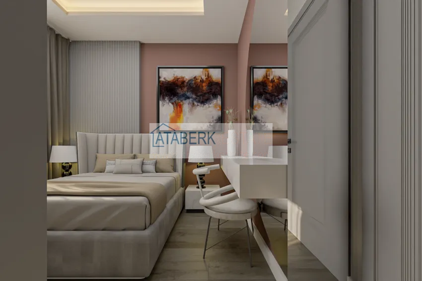 Приобрести Квартира 1+1 на этапе строительства в 200 метрах от моря в районе Тедже-Мерсин 21 