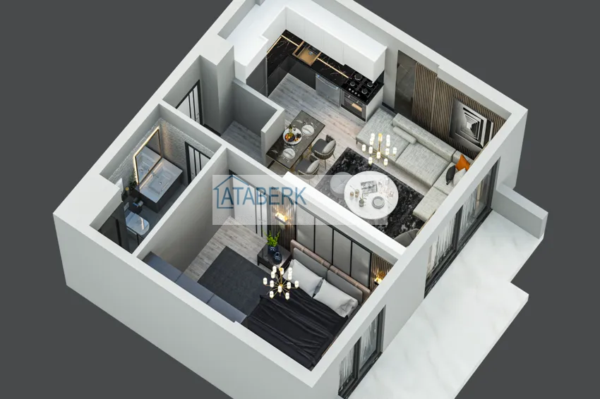 Купить дешево Квартиры с чистовой отделкой напрямую от застройщика в районе Оба, Алания 6 