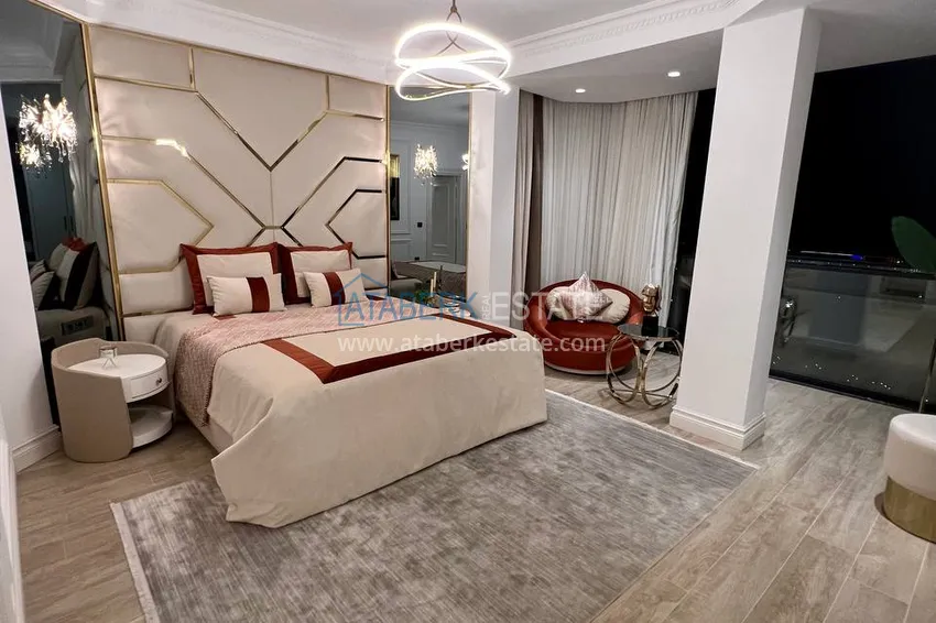 Приобрести Видовая двухэтажная вилла с роскошной мебелью и видом на море, район Махмутлар – Алания 11