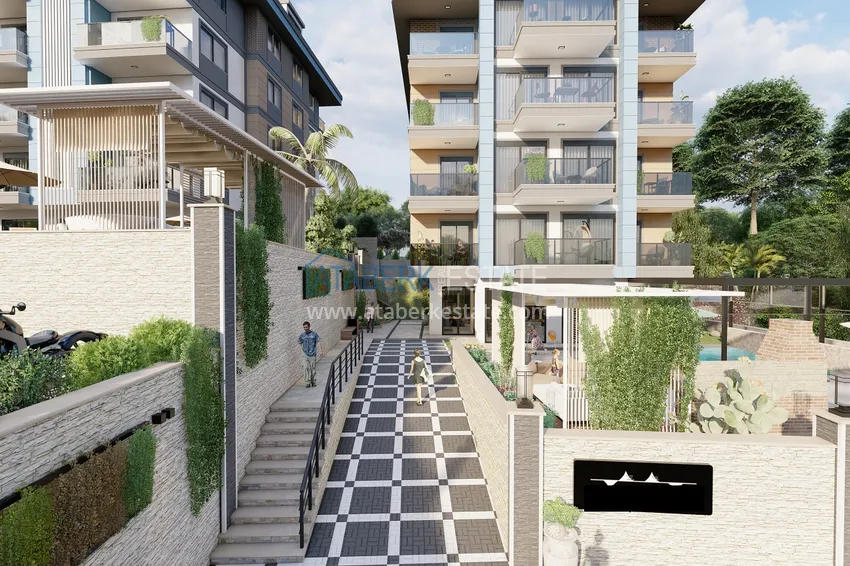 Новый малоэтажный жилой комплекс на завершающем этапе строительства – Алания, район Оба 10 