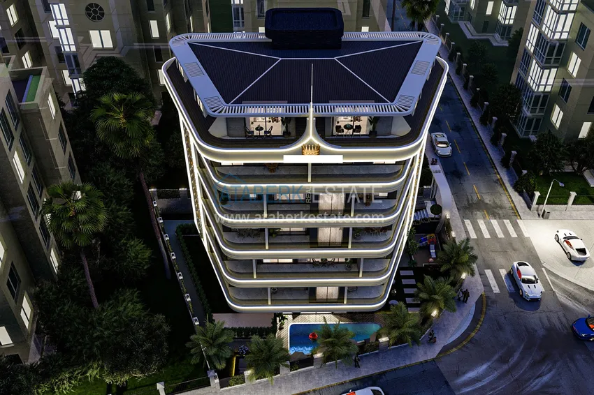 Проект реновации! Новый проект Off-plan в центре Алании, район пляжа Клеопатра 11 