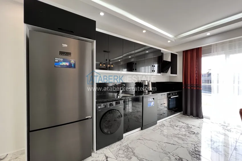 Приобрести Пентхаус-дуплекс 3+1 с мебелью в европейском малоэтажном районе Алании, Оба 10 