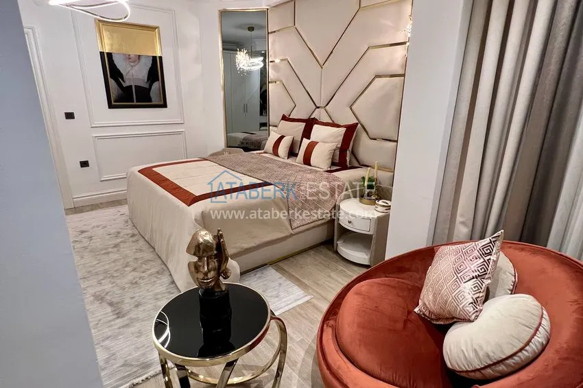 Приобрести Видовая двухэтажная вилла с роскошной мебелью и видом на море, район Махмутлар – Алания 12