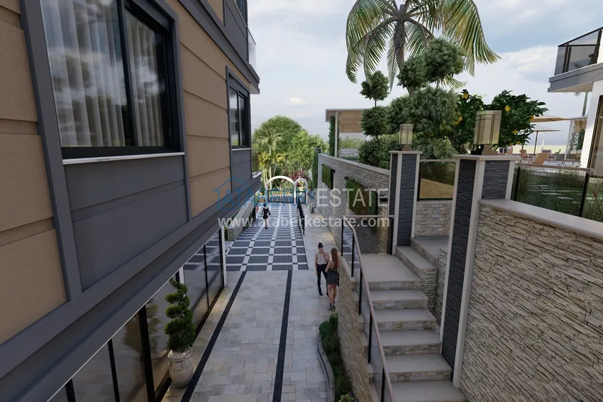 Новый малоэтажный жилой комплекс на завершающем этапе строительства – Алания, район Оба 11 