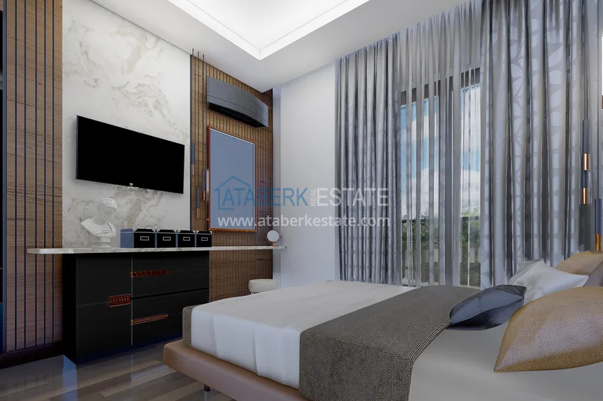 Приобрести Новый проект резиденции сегмента комфорт в центре Алании, район пляжа Клеопатра 11 