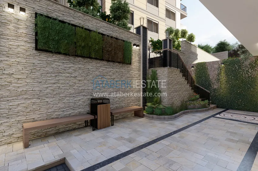 Новый малоэтажный жилой комплекс на завершающем этапе строительства – Алания, район Оба 12 