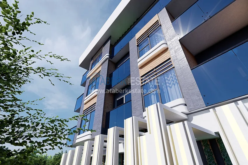 Новый проект резиденции сегмента комфорт в центре Алании, район пляжа Клеопатра 15 