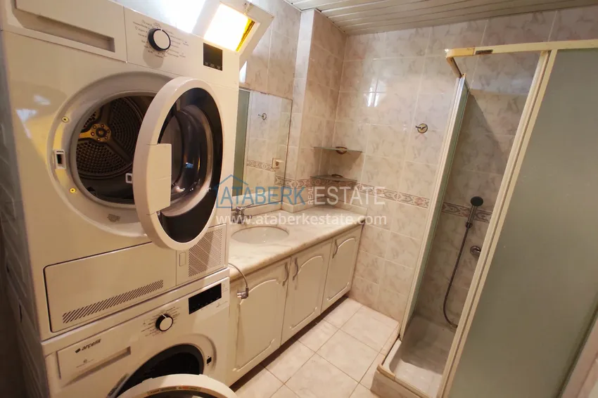 Приобрести Пентхаус-дуплекс 4+1 меблированный с видом на море, горы и историческую крепость, центр Алании 14 