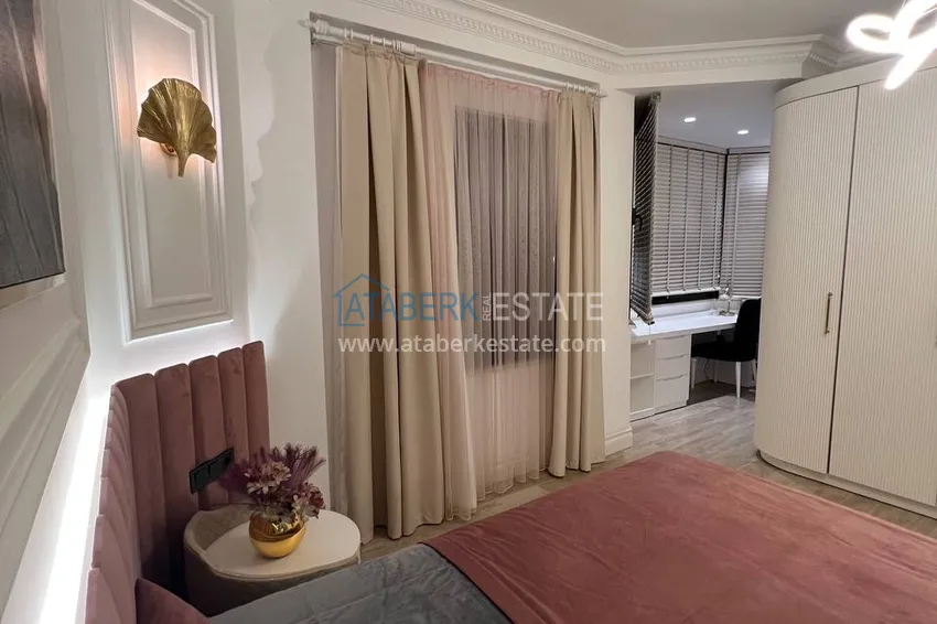 Приобрести Видовая двухэтажная вилла с роскошной мебелью и видом на море, район Махмутлар – Алания 16